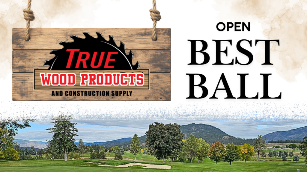 Golf course, true wood logo,